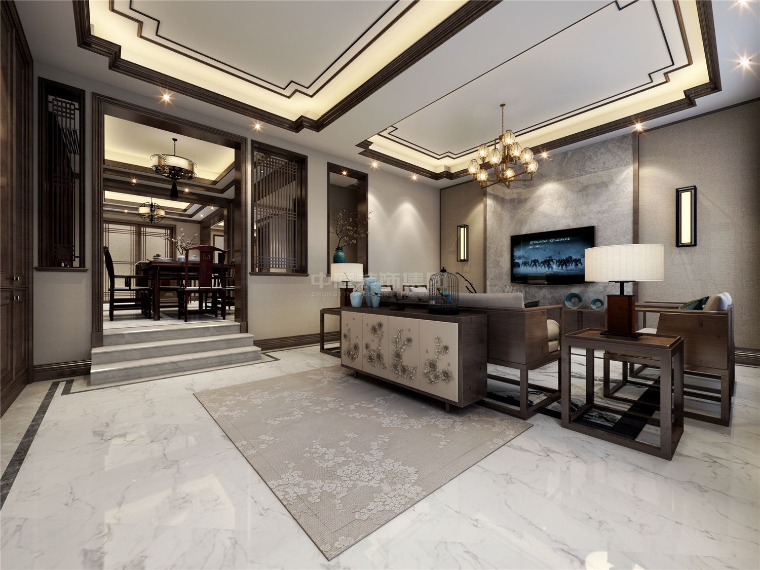 精通瑞城120m&sup2;新中式風(fēng)格案例